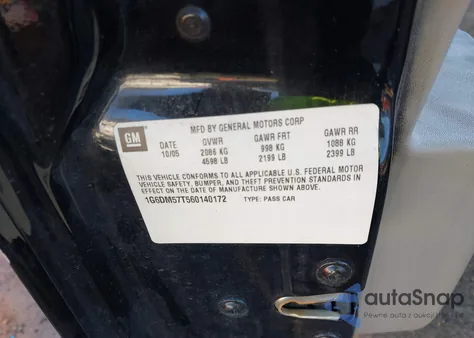 2006 Cadillac Cts Standard из США, поврежденный, VIN 1G6DM57T560140172